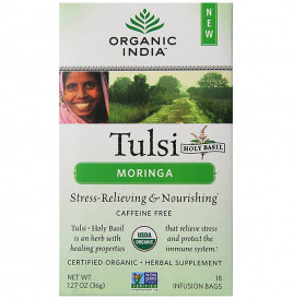 Organic India Tulsi Holy Basil Moringa Tea  Box  36 grams